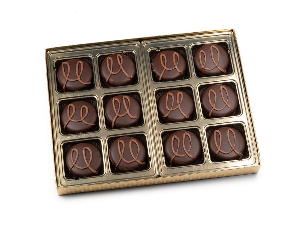 Dark Chocolate Dipped Double Stuf Oreos®, Schmid’s Gold Gift Box