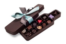 Wine Bottle Assorted Chocolates Gift Box, 12 pc.