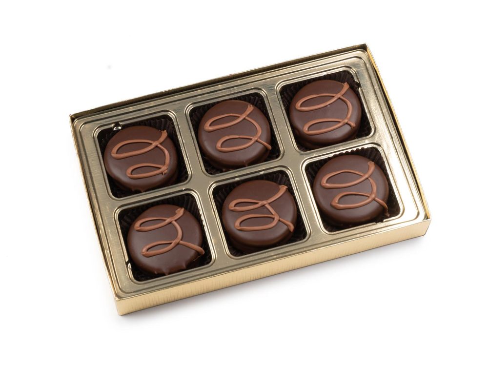 Dark Chocolate Dipped Double Stuf Oreos®, Schmid’s Gold Gift Box - Image 2