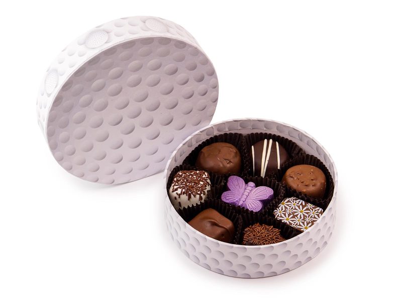 golf ball chocolate box