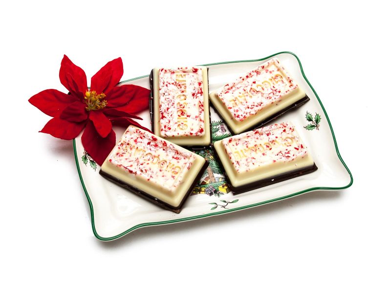 Peppermint Bark With a Dark Chocolate Base, White Chocolate Topp