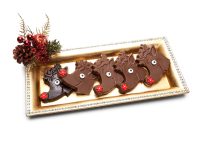 Solid Chocolate Rudolph Decorated with a Bright Red Nose and Eye