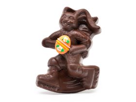 Easter Skating Bunny in milk or dark chocolate, 1&nbsp;pc.