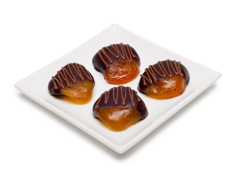 chocolate covered peaches