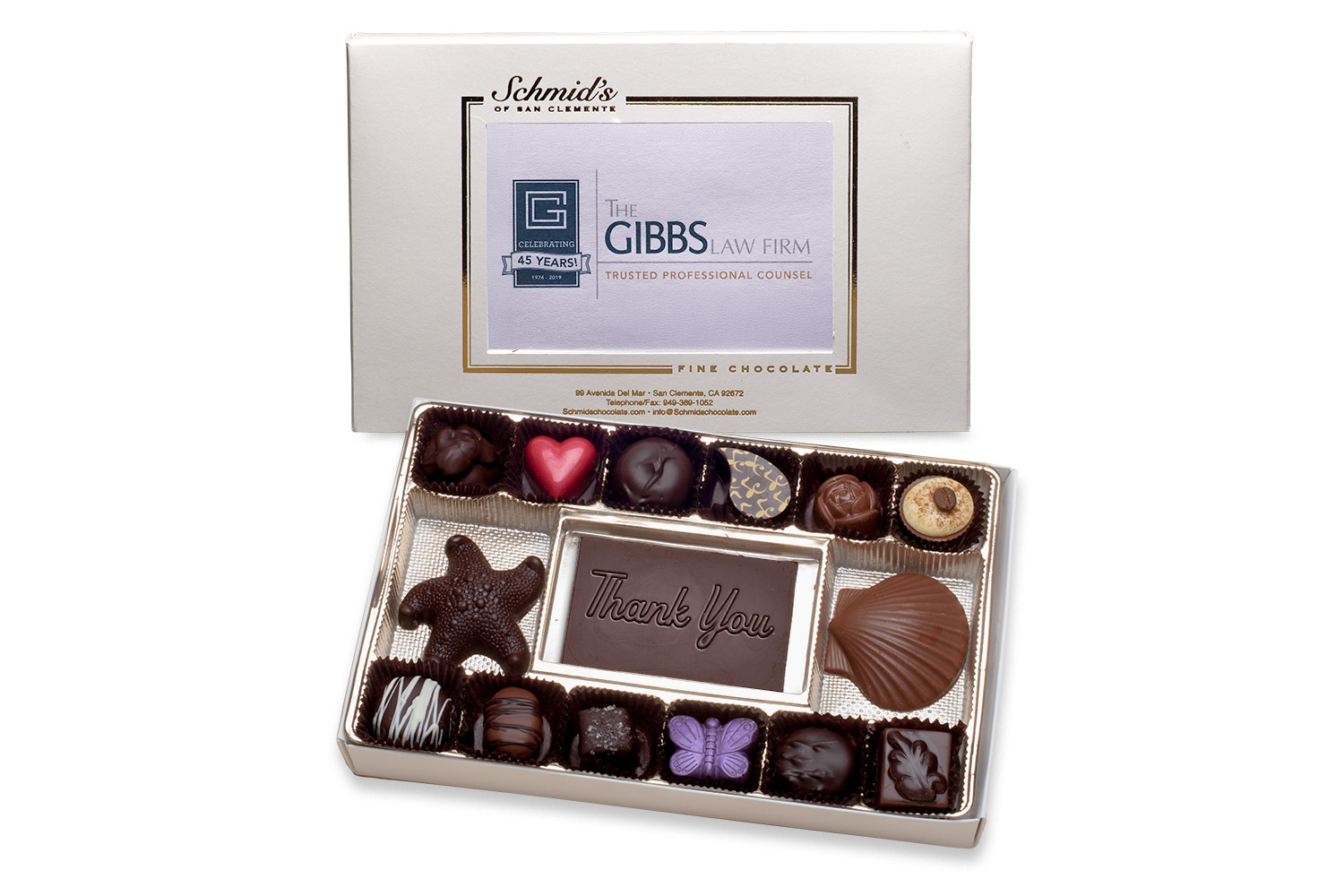 Business Custom Logo Chocolate Box, 15 pc.