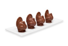 Solid Chocolate Turkey Place Settings in milk, dark, or white