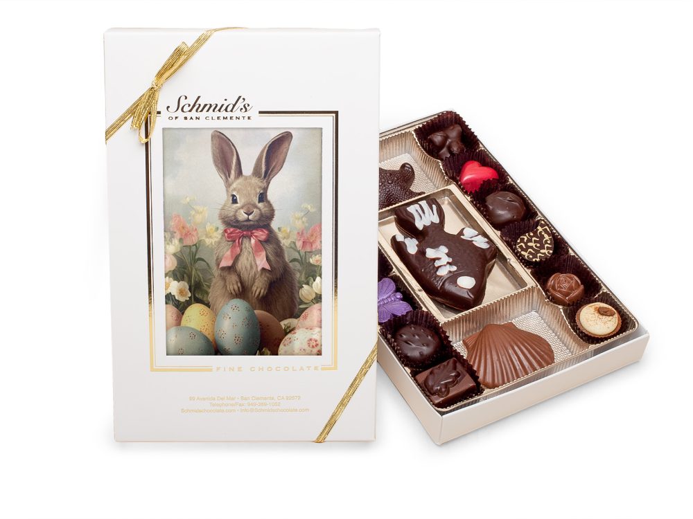 Assorted Chocolates, 15 pc Vintage Easter Gift Box
